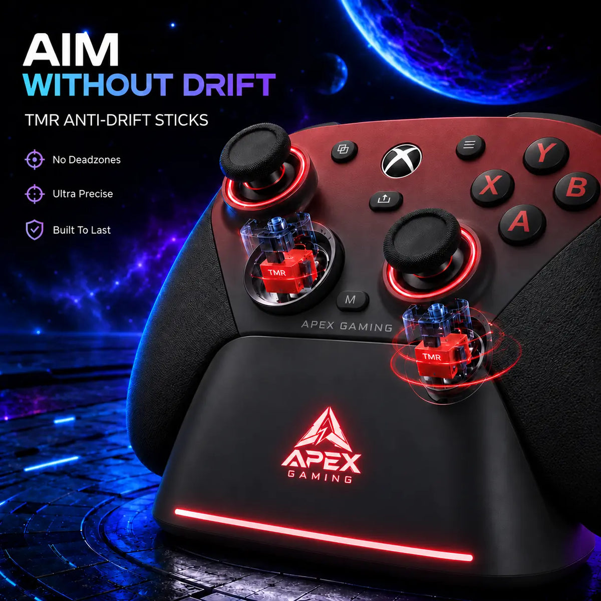 Apexion Pro Controller TMR stick close-up